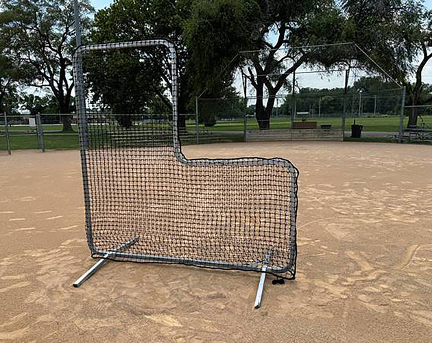 Bison baseball pitcher's safety screen