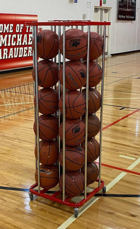 Bison SpaceSaver Lockable Vertical Ball Cart