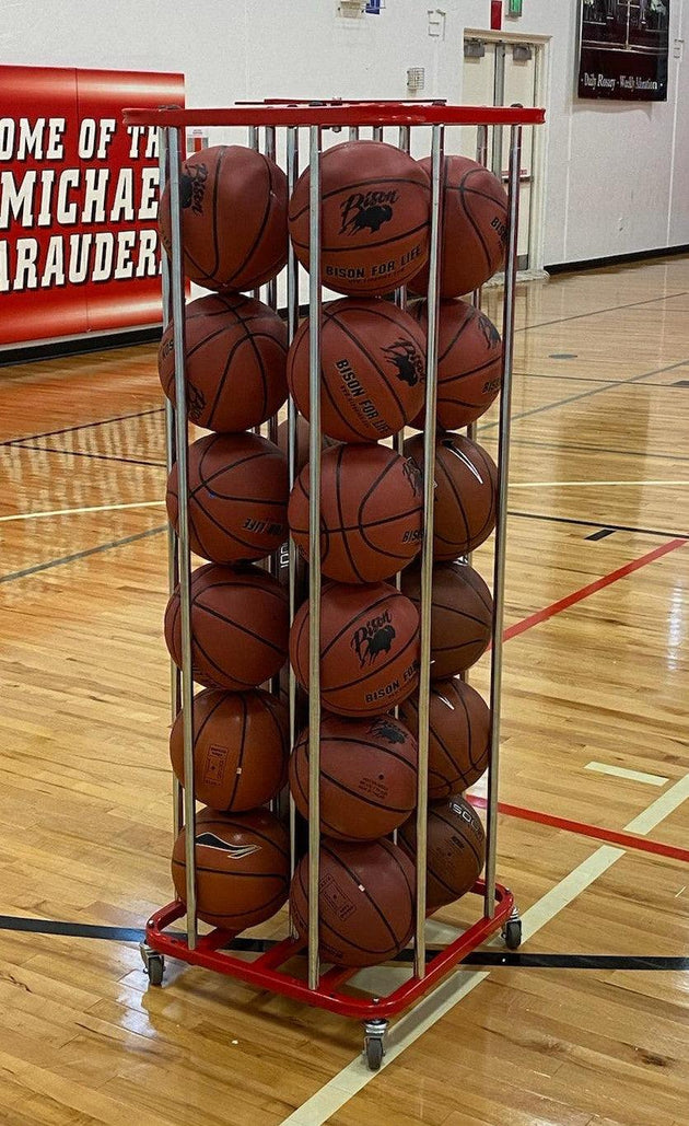 Bison SpaceSaver Lockable Vertical Ball Cart