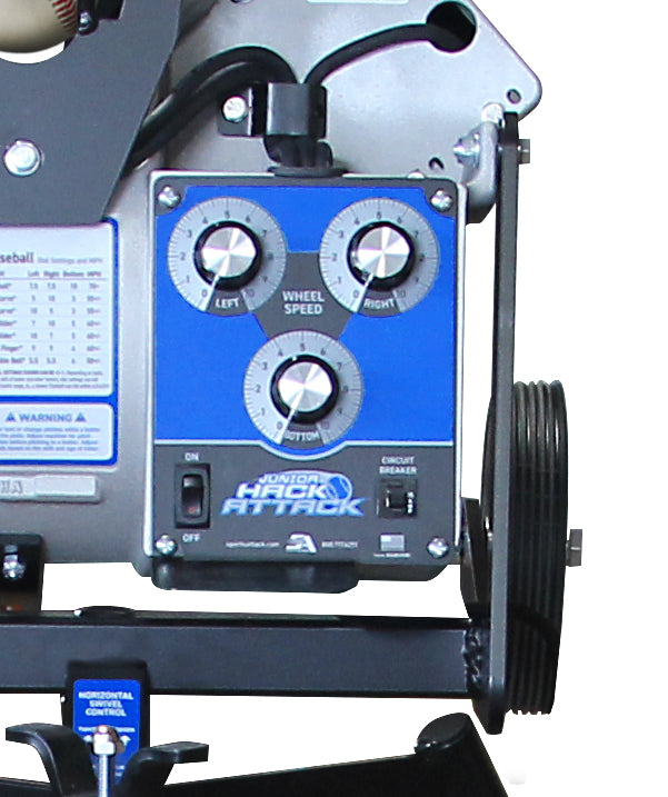 Sports Attack Junior Hack Attack pitching machine controls