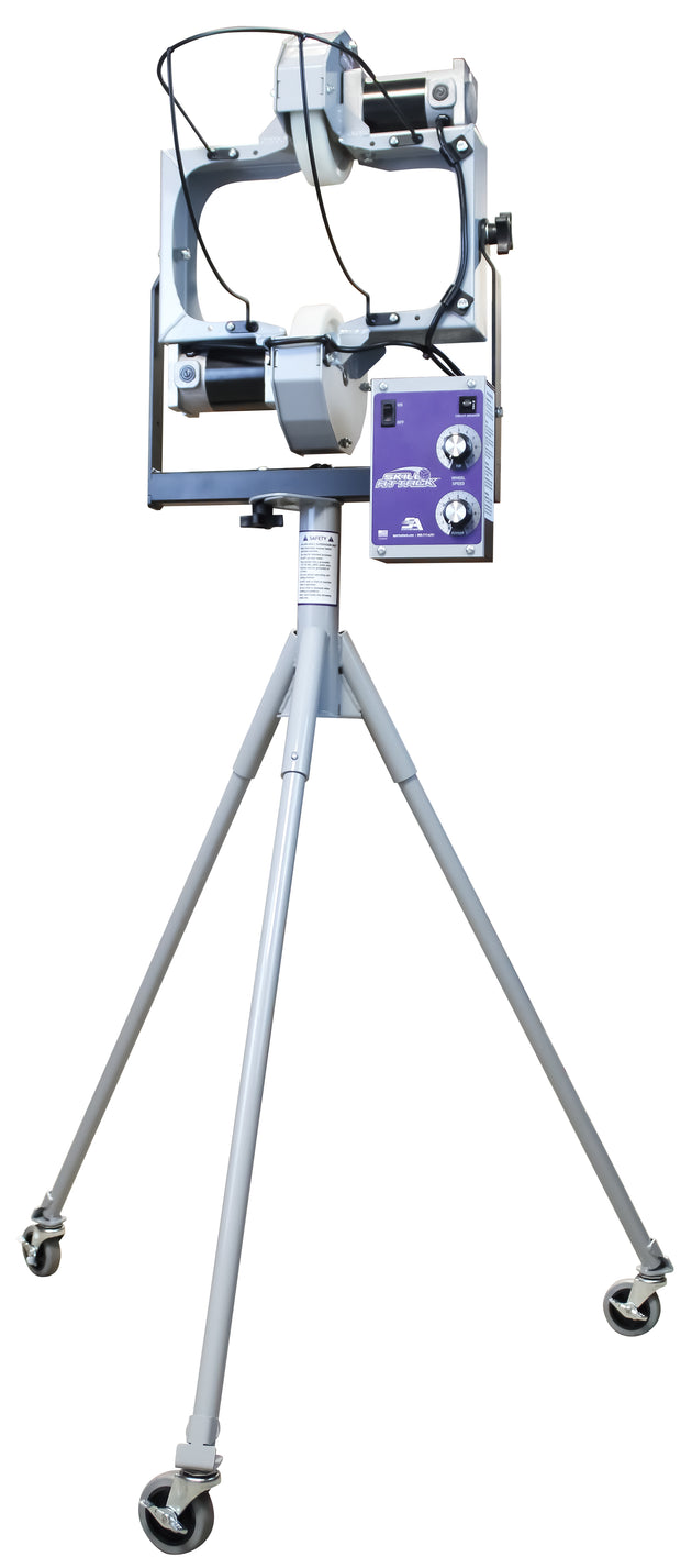 Back left view of Sports Attack Skill Attack volleyball machine